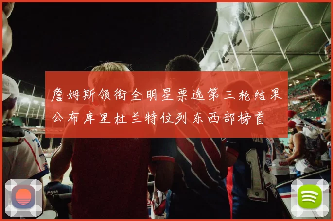 詹姆斯领衔全明星票选第三轮结果公布库里杜兰特位列东西部榜首